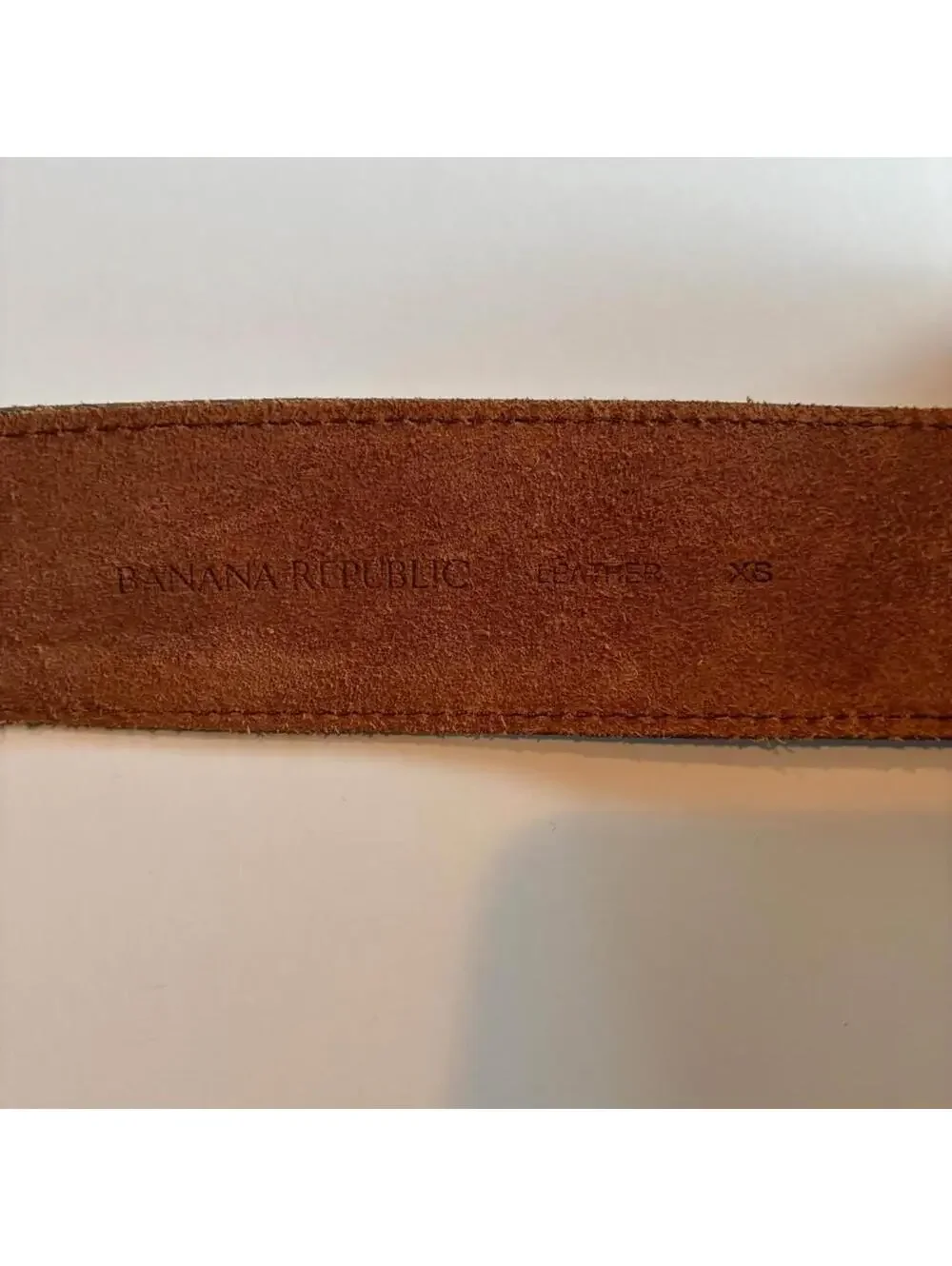 Banana Republic Wide Leather Belt Brown Etched Silver Buckle XS Western Style
